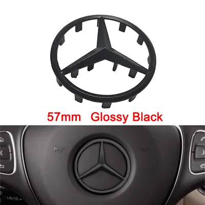 57mm Steering Wheel Center Emblem Badge For Mercedes Benz C CLA CLS GLC  15-17 • £9.35