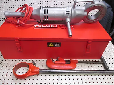 RIDGID 700 PIPE THREADER  W VG NPSM 12R Heads With New Inserts Dies EXC TOOL • $1799