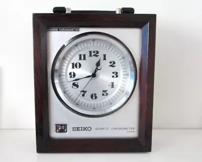 Seiko Seikosha Quartz Marine Desk Portable Chronometer QM-10 21.5 X 18.4 X 7.8 • £474.07