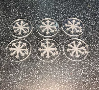 6 X Warhammer 40k Objective Markers 40mm - Chaos Star • £5.50