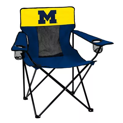 Logo Brands 171-12E Michigan Wolverines Elite Folding Chair 34.5 X 34.5 X 2 In. • $53.87