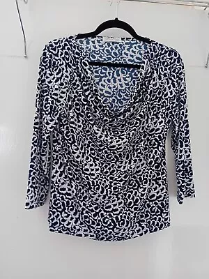 New - Made By David Nieper - Quality Navy And White Top - Size UK 14 • £2.50