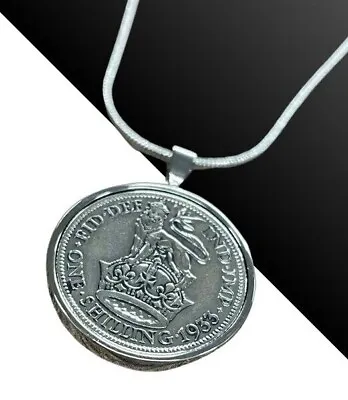 £13.99 • Buy 1933 90th Birthday Shilling Coin Pendant-Choose The Metal Colour