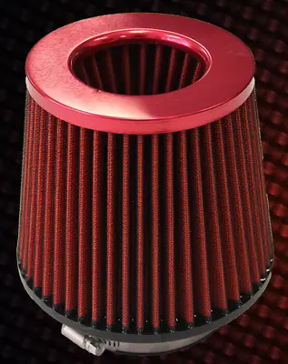 3  Universal High Flow Short Ram Cold Intake Round Cone Air Filter Red • $14.95