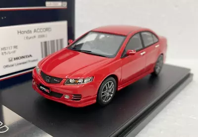 1:43 HI STORY HS117RE Honda Accord CL7 Euro R JDM Scale Model Car N/ Acura TSX • $135