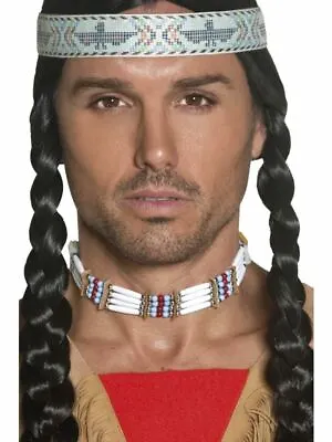 £5.87 • Buy Native American Choker Adults Fancy Dress Wild West Red Indian Costume Necklace