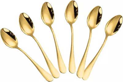 Mini Coffee Spoon Stainless Steel Small Spoons For Dessert TeaSet Of 6 Gold • $11.35