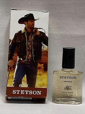 STETSON Original AFter Shave .5 Fl Oz Bottle Travel Mini W/ Gift Box Coty • $6.70