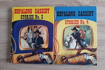 HOPALONG CASSIDY STORIES NO 3 And 4 Vintage Cowboy Western Annual Bundle X 2 • £12.50
