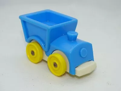 Fisher Price Little People Vintage Small Train Blue Yellow Wheels • $4.49