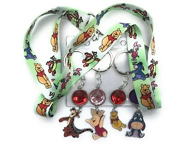 £7 • Buy Winnie The Pooh, Tigger, Piglet, Eeyore Lanyard - With Optional Jewel Keyrings