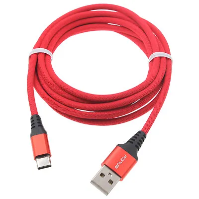 RED 10FT USB-C CABLE TYPE-C CHARGER CORD POWER WIRE LONG For PHONES & TABLETS • $10.54