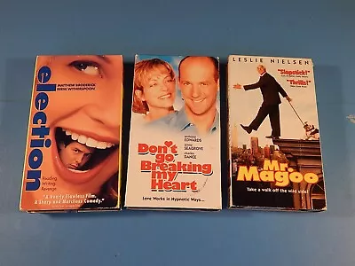 “Election” & “Don’t Go Breaking My Heart” & “Mr. Magoo” VHS Tape Movies • $9.99