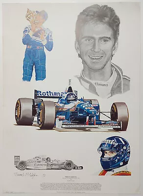 Formula 1 Reproduction Print - Tribute To Damon Hill By Stuart McIntyre • £15