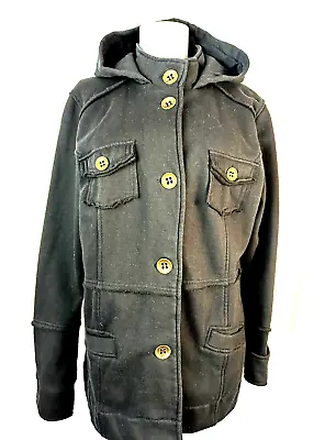 Mossimo Womens Black Hooded Utility Jacket Size XL • $15