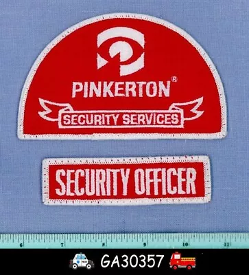 PINKERTON SECURITY OFFICER (2 Patches) ANN ARBOR MICHIGAN Company Police Patch  • $4.99