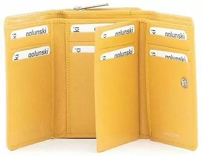 Leather Medium Tri Fold RFID Wallet Purse By Golunski * Various Colours • £22.50