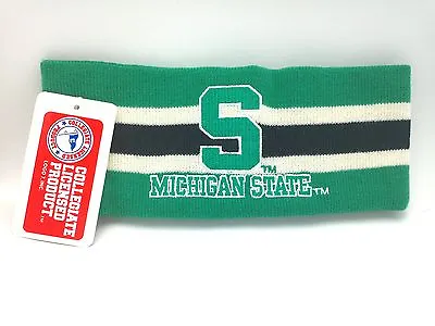 Michigan State Spartans Hat--Tri-Color Embroidered Knit Headband W/Verbiage • $12.99