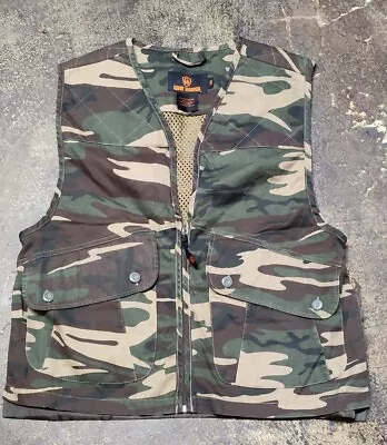 Vtg Hunting Vest Men’s Small  Game Winner Camo With Pockets Waterfowl • $14.20