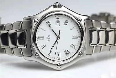 £600 • Buy Ebel 1911 Quartz Mens Watch, White Dial, 987902