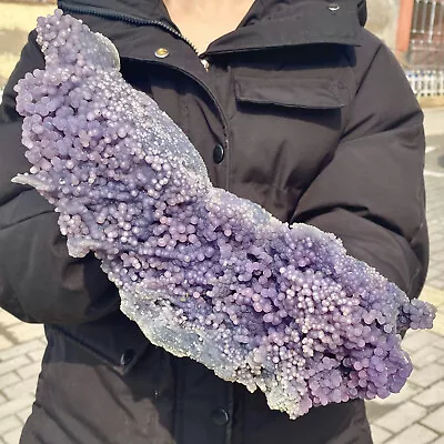 6.6LB Natural Purple Grape Agate Quartz Crystal Granular Mineral Specimen • $0.99