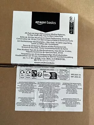 Amazon Basics AA Batteries: 40-Pack High-Performance 1.5V Exp 2033 • $15.75