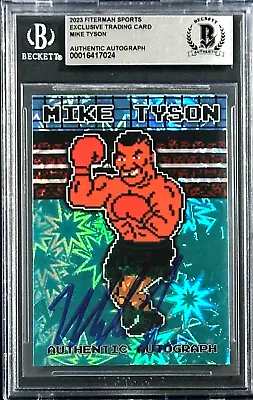 Mike Tyson Signed 2023 Fiterman Sports Exclusive Trading Card Beckett Punch Out3 • $149.99