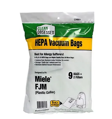 Clean Obsessed Miele FJM HEPA Vacuum Bags CH601 • $14.95