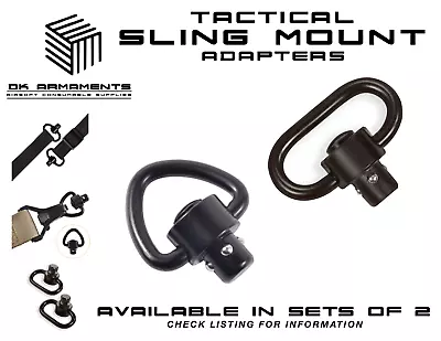 Tactical QD Push Button Sling Mount Swivel Ring Quick Detach Adapter Airsoft • £5.49