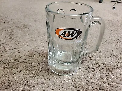 Vintage A&W Logo All American Food Large Glass AW Root Beer Mug 7  Holds 16 Oz • $14.99