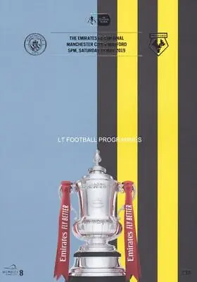 * 2019 FA CUP FINAL PROGRAMME - MAN CITY V WATFORD * • £7.99