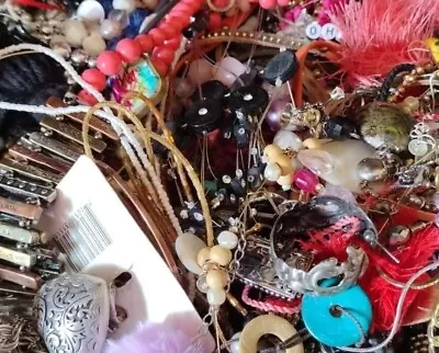 😲Over 17 Pounds! CRAFT Jewelry Mixed Lot Harvest Junk Broken Lot Craft (1158) • $69.99