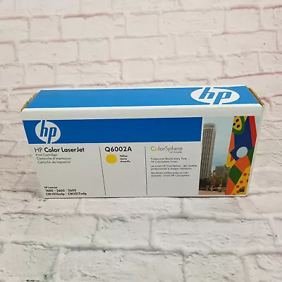 Genuine HP 124A Q6002A Yellow Toner Cartridge 1600 2600 CM1015mpf NEW OEM SEALED • $32.95