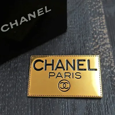 CHANEL Gold Plated CC Logos Rectangle Vintage Pin Brooch #490c Rise-on • $494.25
