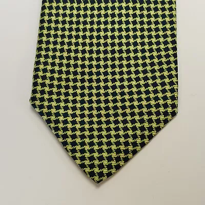 Kiton Seven Fold Men's Neck Tie 100% Silk Blue Green Geometric Made In Italy • $79.99