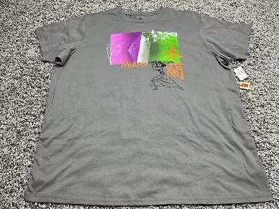 NEW Disney Parks Shirt Adult 2XL XXL Gray Purple Green Mulan Reflection Mens • $35.99