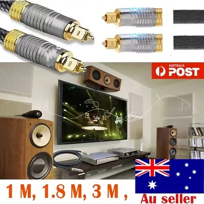 Digital Audio Toslink Optical Fiber Gold Plated Cable Cord For DVDHome Theater • $17.99