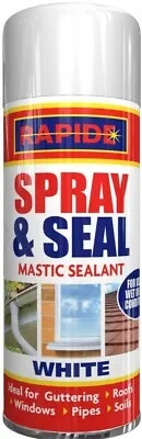 £6.95 • Buy Spray And Seal White Mastic Sealant For Leaking Pipes Guttering Windows 300m