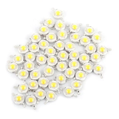 $11.71 • Buy 50PCS 1W LED Chips High Power White Light-Emitting Diode 110-120 Lm Lamp Beads