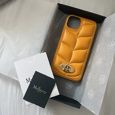 Brand New : MULBERRY Apple Yellow IPhone 13 Phone Case & Box • £22.50