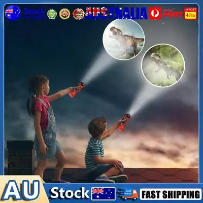 Kids Cartoon ​Dinosaur Projector Flashlight Baby Sleep LED Project Lamp Toy • $9.04