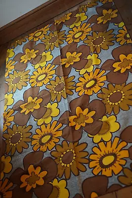 Vintage Daisy Flower Power Hippy Floral Fabric Material 70s • £20