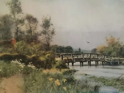 £4.50 • Buy Antique Print 1909 Great Bridge Romsey Hampshire Wilfrid Ball Painting Art