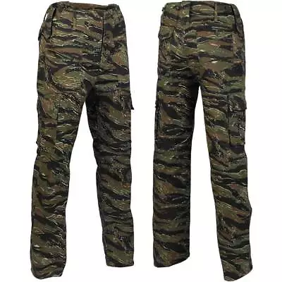 Mens US Army M65 Style Combat Trousers Military BDU Camouflage Cargo Pants • £26.95