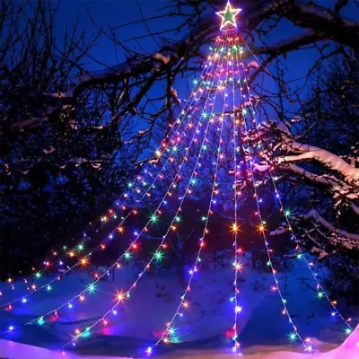 Christmas Decoration Outdoor Star String Lights11.5Ft Christmas Tree Lights Eas • $40.24