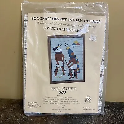 Sonoran Desert Indian Designs Long Stitch Needlepoint Kit 303 Chef Kachinas • $51.21