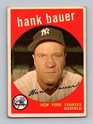 1959 Topps #240 Hank Bauer VG-VGEX New York Yankees Baseball Card • $0.99