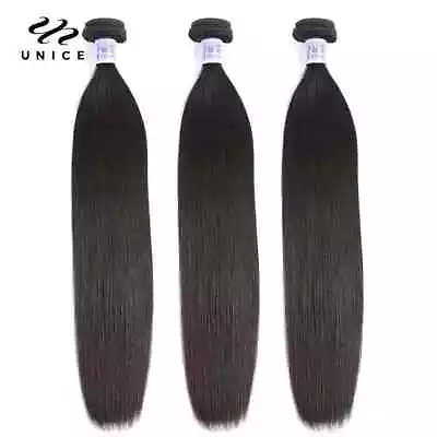 Malaysian Straight Hair Weave Bundles Human Hair 3 Bundles Natural Virgin Hair • $253.02