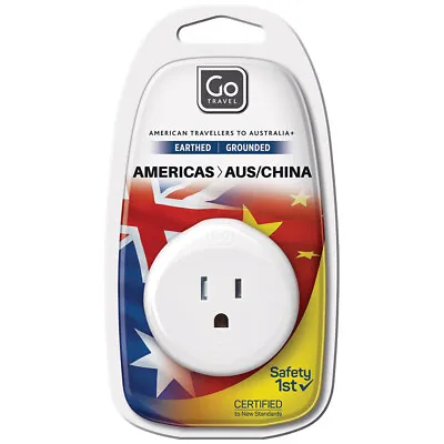 $10 • Buy Go Travel 3 Pin Plug Wall Power Outlet Socket USA To AUS/NZ/CHINA Adapter
