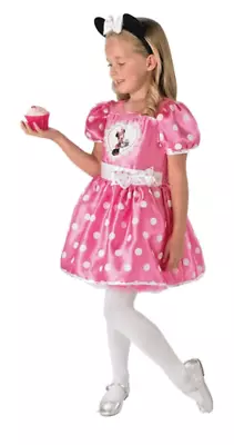 Rubie's Disney Minnie Mouse Pink Dress Fancy Dress Child Costume 5-6 Years • £14.99